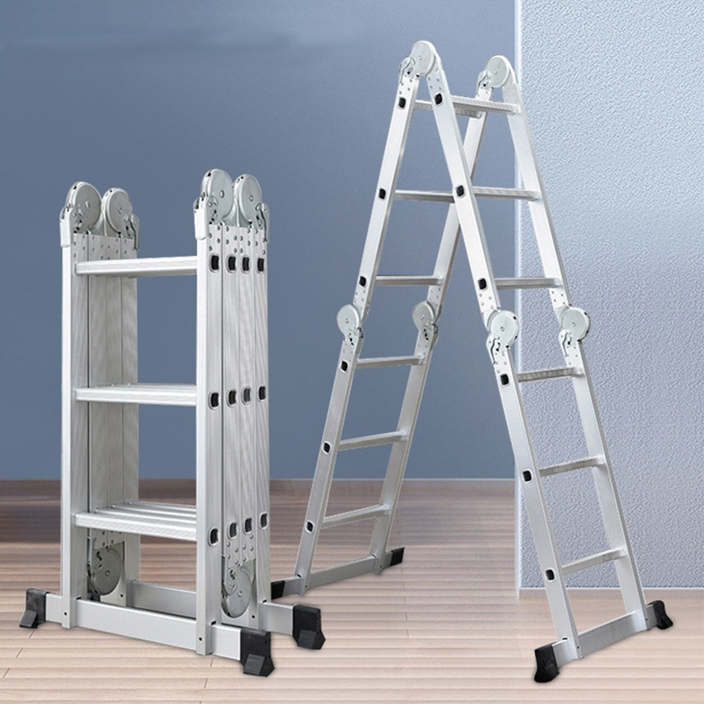 GROVIA 242-592cm Portable Multifunctional Aluminum Folding Ladder