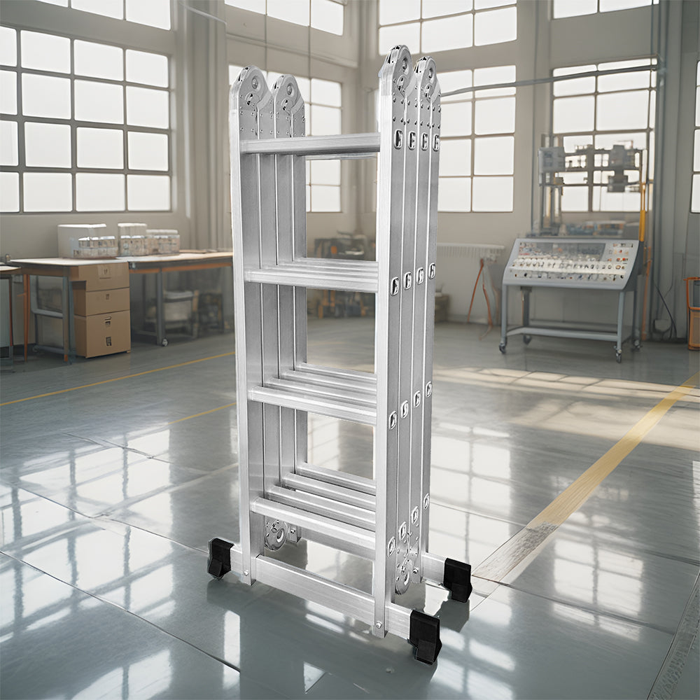 GROVIA 242-592cm Portable Multifunctional Aluminum Folding Ladder