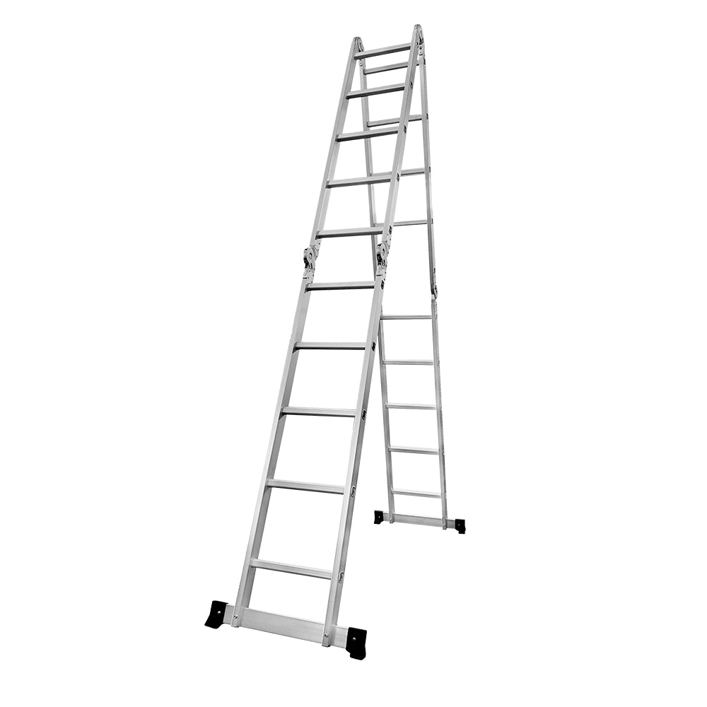 GROVIA 242-592cm Portable Multifunctional Aluminum Folding Ladder