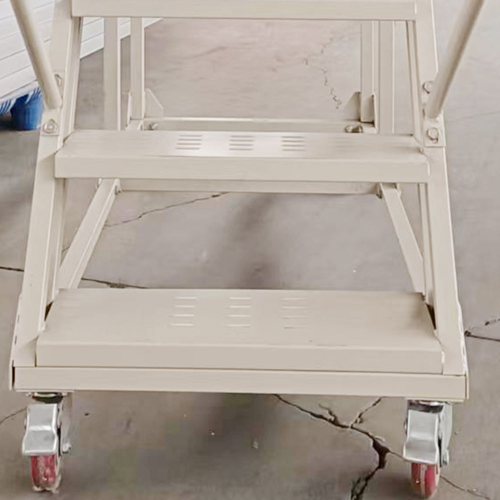 GROVIA 180cm Platform Height 7-step Ladder With Wheels Warehouse Staircase