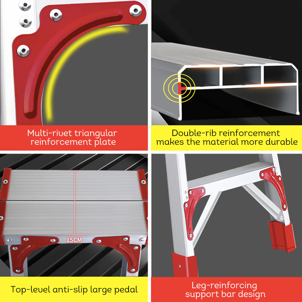 GROVIA L01 7/8-step Aluminum Alloy Ladder Warehouse Staircase/Household Stairs
