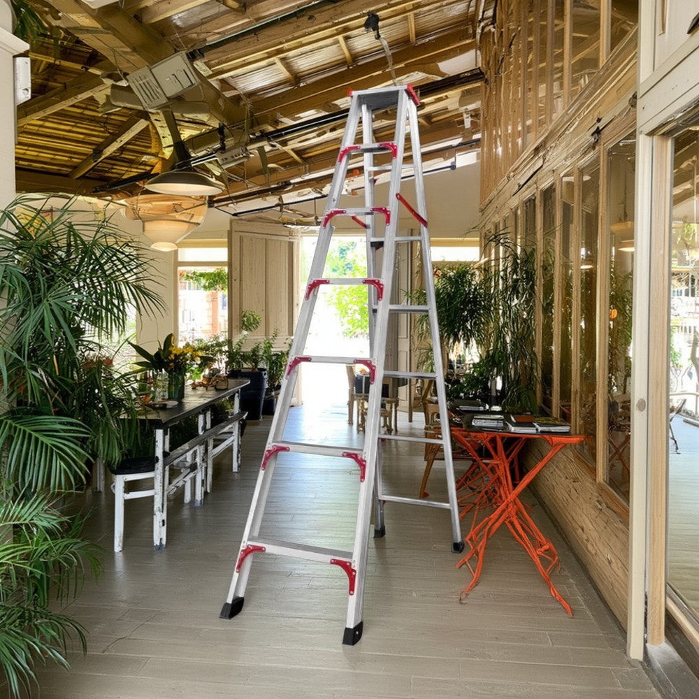 GROVIA L01 7/8-step Aluminum Alloy Ladder Warehouse Staircase/Household Stairs