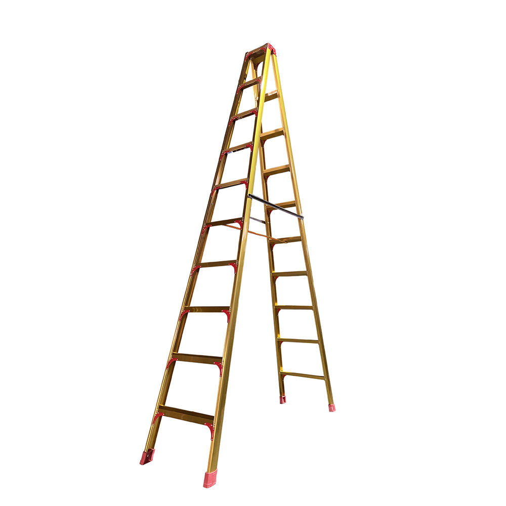 GROVIA L08 3/4/5/6/8/9/10-step Aluminum Alloy Ladder Warehouse Staircase/Household Stairs - Golden