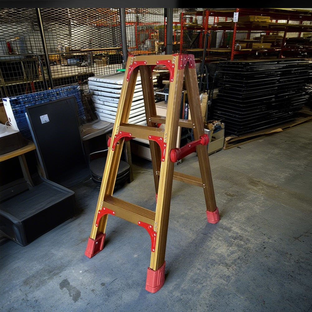 GROVIA L08 3/4/5/6/8/9/10-step Aluminum Alloy Ladder Warehouse Staircase/Household Stairs - Golden