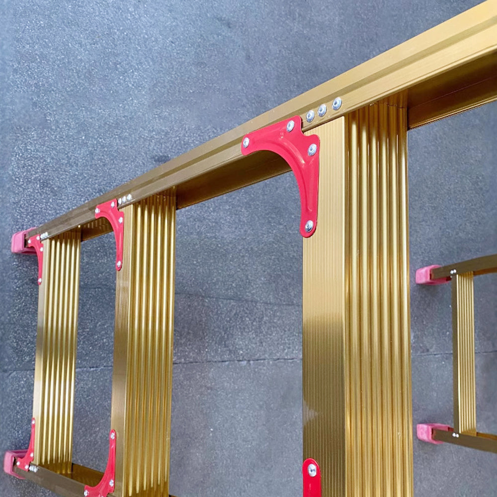 GROVIA L08 3/4/5/6/8/9/10-step Aluminum Alloy Ladder Warehouse Staircase/Household Stairs - Golden