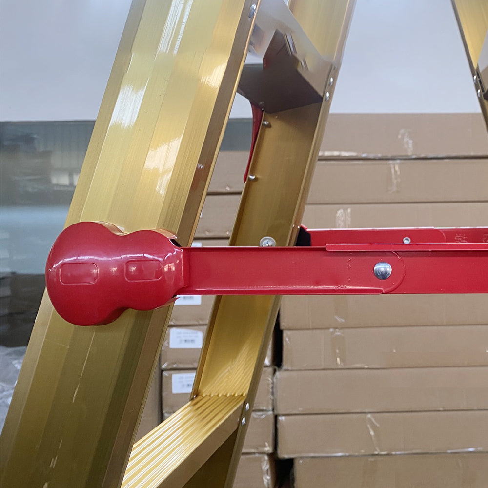 GROVIA L08 3/4/5/6/8/9/10-step Aluminum Alloy Ladder Warehouse Staircase/Household Stairs - Golden