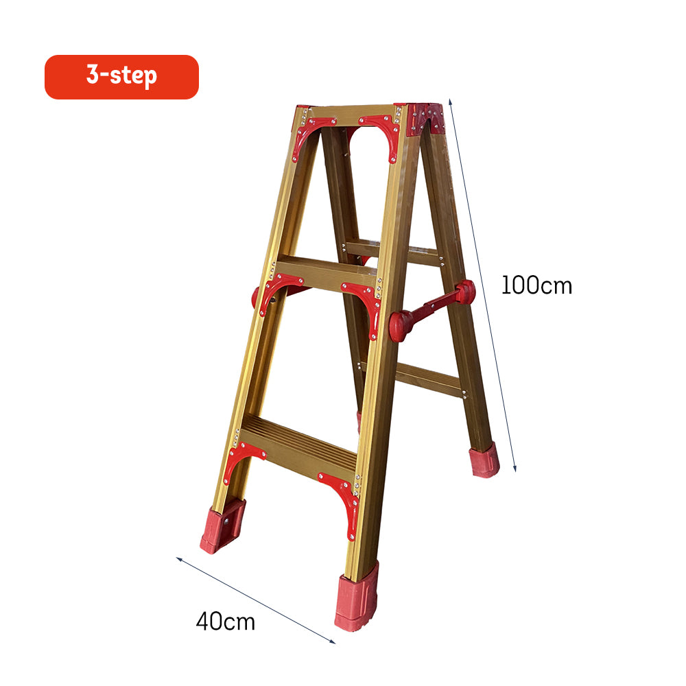 GROVIA L08 3/4/5/6/8/9/10-step Aluminum Alloy Ladder Warehouse Staircase/Household Stairs - Golden
