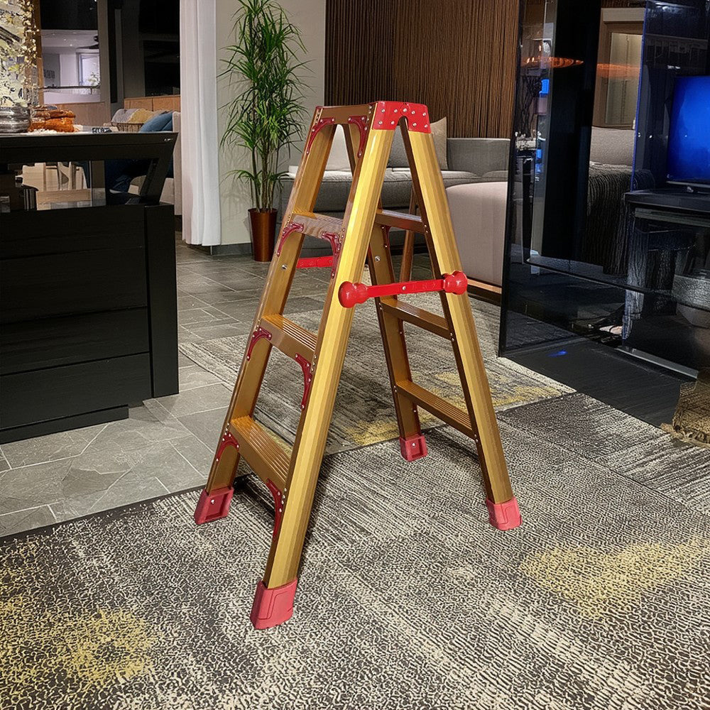 GROVIA L08 3/4/5/6/8/9/10-step Aluminum Alloy Ladder Warehouse Staircase/Household Stairs - Golden