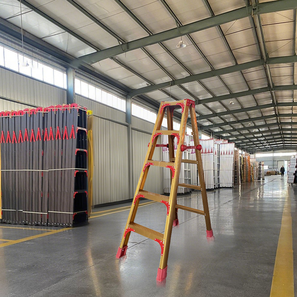 GROVIA L08 3/4/5/6/8/9/10-step Aluminum Alloy Ladder Warehouse Staircase/Household Stairs - Golden