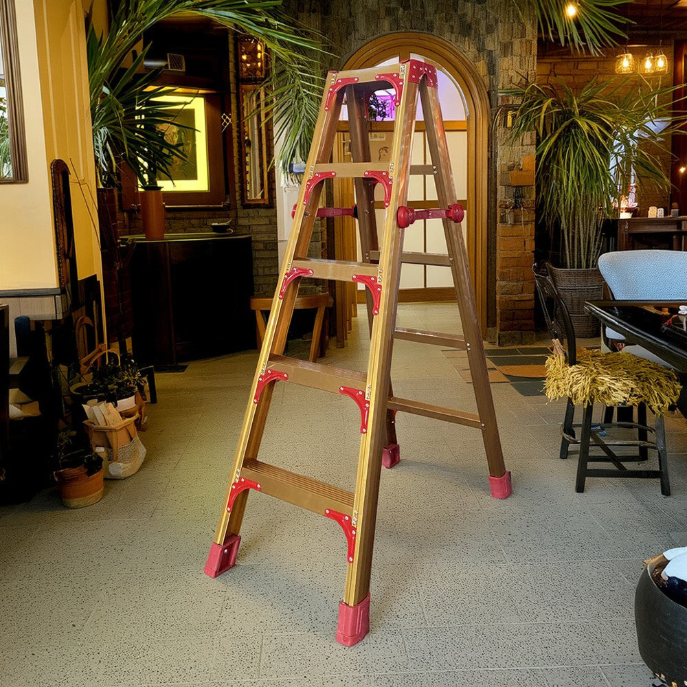 GROVIA L08 3/4/5/6/8/9/10-step Aluminum Alloy Ladder Warehouse Staircase/Household Stairs - Golden