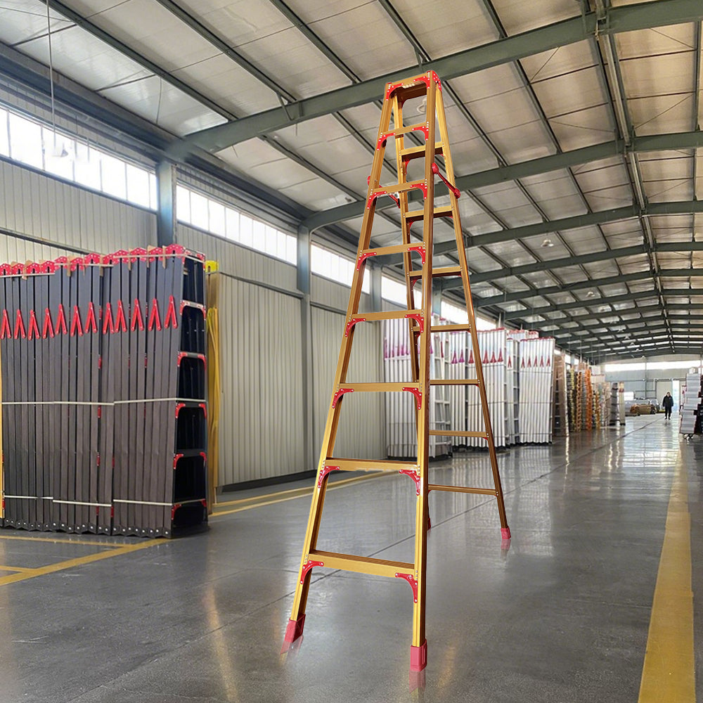 GROVIA L08 3/4/5/6/8/9/10-step Aluminum Alloy Ladder Warehouse Staircase/Household Stairs - Golden