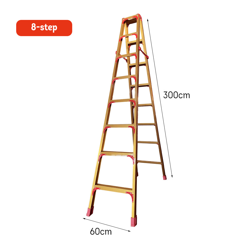 GROVIA L08 3/4/5/6/8/9/10-step Aluminum Alloy Ladder Warehouse Staircase/Household Stairs - Golden