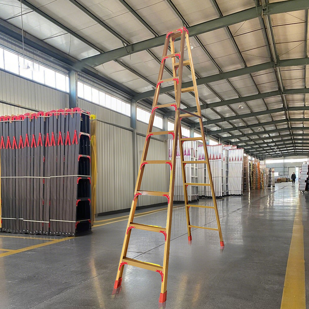 GROVIA L08 3/4/5/6/8/9/10-step Aluminum Alloy Ladder Warehouse Staircase/Household Stairs - Golden