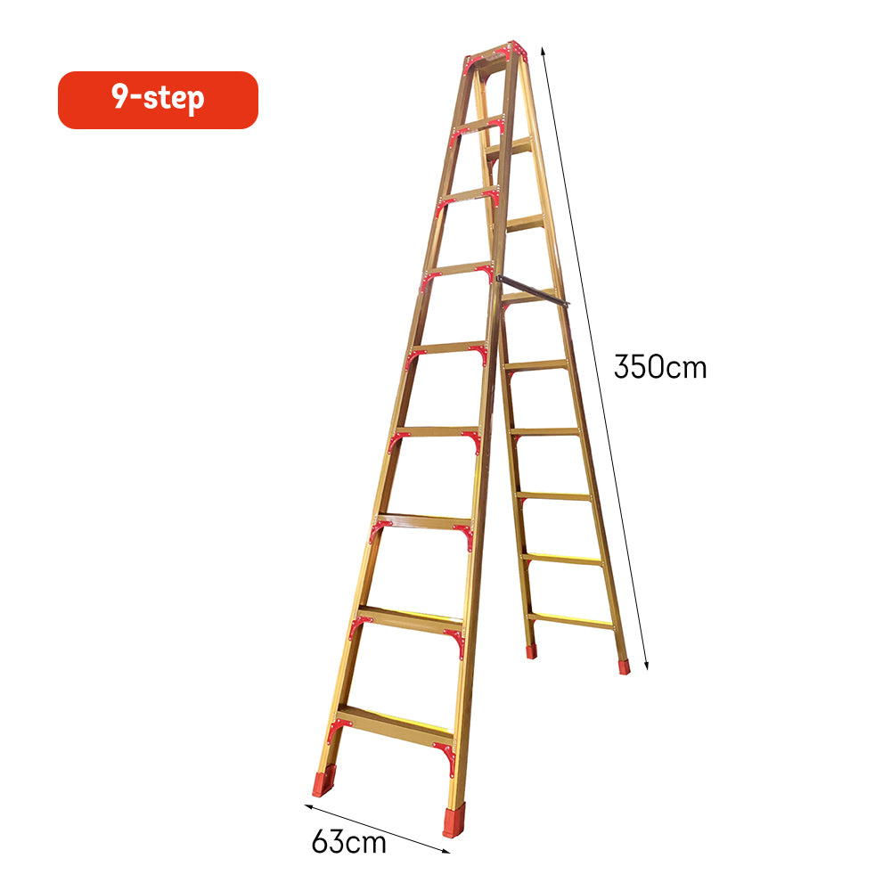GROVIA L08 3/4/5/6/8/9/10-step Aluminum Alloy Ladder Warehouse Staircase/Household Stairs - Golden