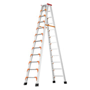 GROVIA 4/5/6-Step Aluminum Alloy Folding Ladder - 15cm Wide Non-Slip Pedal, Safety Straps, Anti-Slip Feet