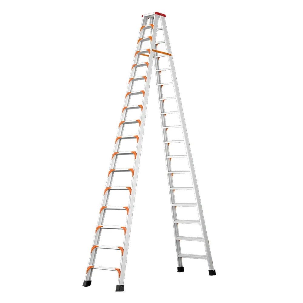 GROVIA 4/5/6-Step Aluminum Alloy Folding Ladder - 15cm Wide Non-Slip Pedal, Safety Straps, Anti-Slip Feet