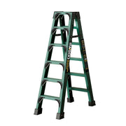 GROVIA 6/7/8/10 Step Folding Ladder, Triangular Support, Anti-Slip Pedals, Stabilizing Rod, Durable & Portable Design - Green
