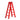 GROVIA 6/7/8/10 Step Folding Ladder, Triangular Support, Anti-Slip Pedals, Stabilizing Rod, Durable & Portable Design - Red