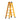 GROVIA 6/7/8/10 Step Folding Ladder, Triangular Support, Anti-Slip Pedals, Stabilizing Rod, Durable & Portable Design - Yellow