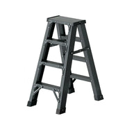 GROVIA 4/5/6-Step Aluminium Folding Ladder - 14.5cm Thick, 15cm Wide Pedal, Anti-Slip Feet - Grey