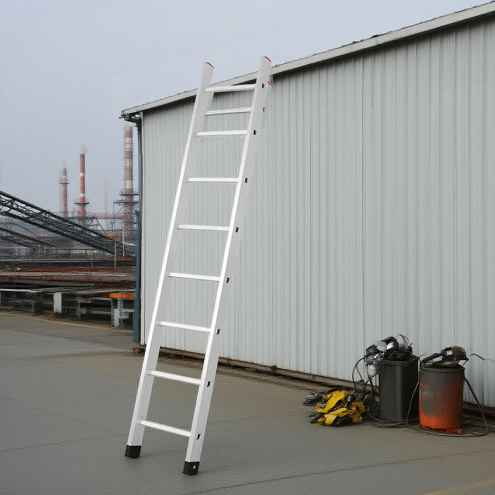 GROVIA 2.5m/3m/3.5m Aluminum Alloy Ladder - 9cm Slim Design, Triangular Support, Non-Slip Feet