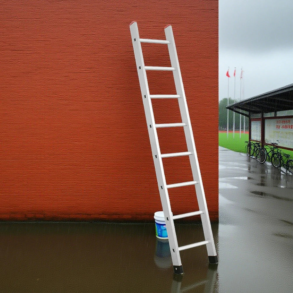 GROVIA 2.5m/3m/3.5m Aluminum Alloy Ladder - 9cm Slim Design, Triangular Support, Non-Slip Feet