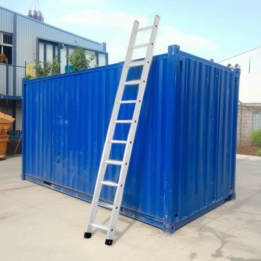 GROVIA 2.5m/3m/3.5m Aluminum Alloy Ladder - 9cm Slim Design, Triangular Support, Non-Slip Feet