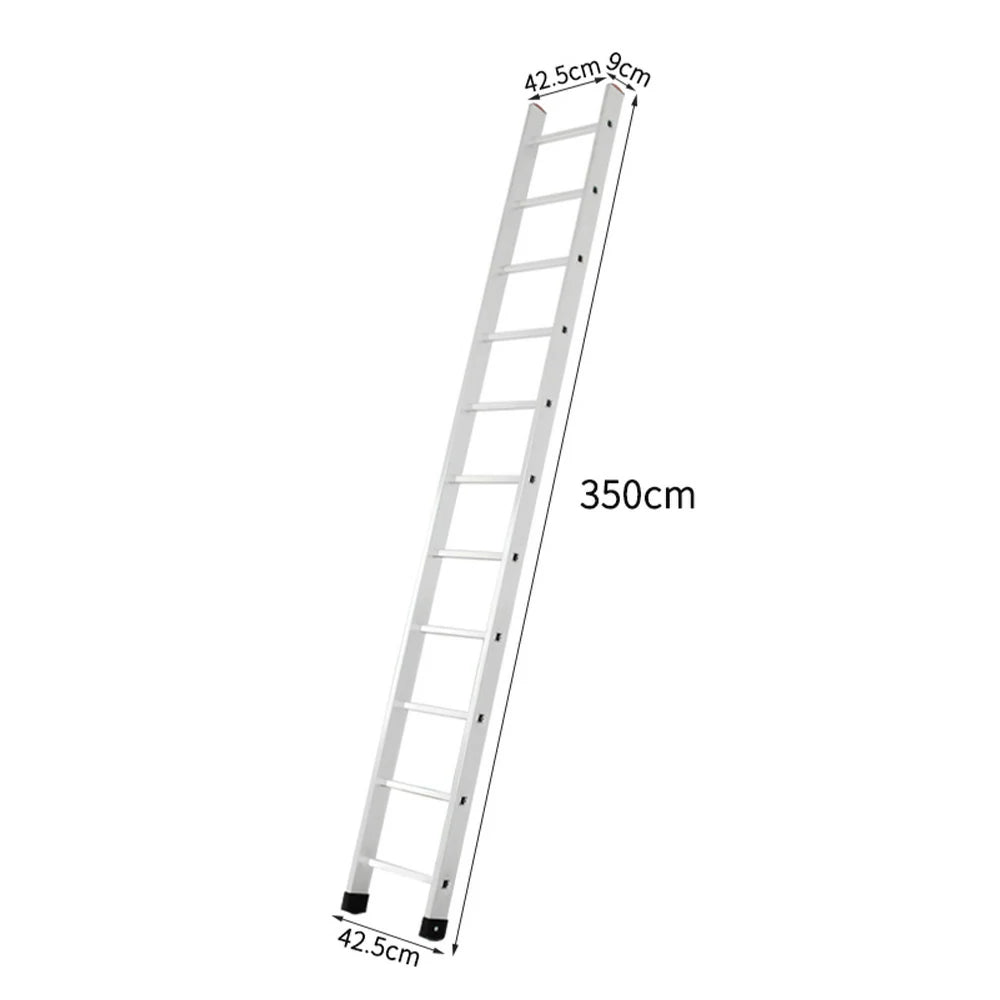 GROVIA 2.5m/3m/3.5m Aluminum Alloy Ladder - 9cm Slim Design, Triangular Support, Non-Slip Feet