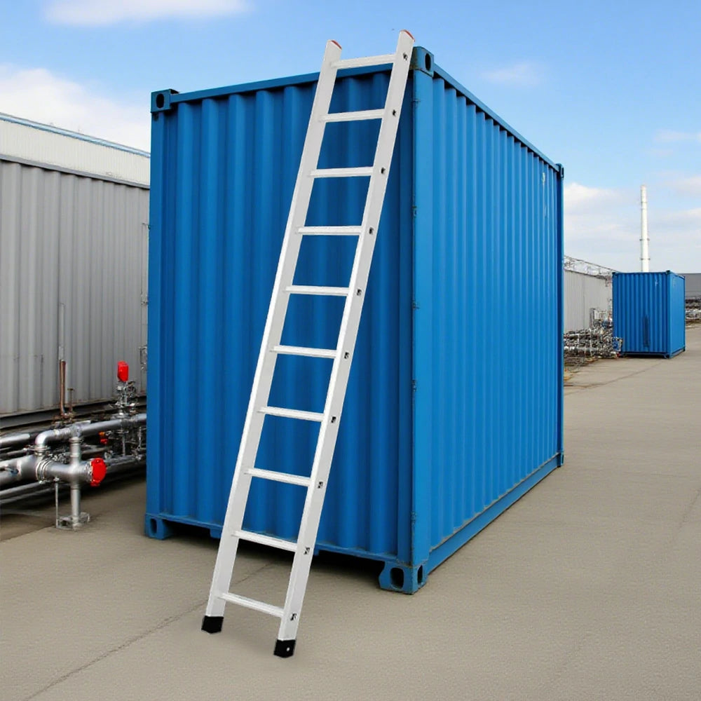 GROVIA 2.5m/3m/3.5m Aluminum Alloy Ladder - 9cm Slim Design, Triangular Support, Non-Slip Feet