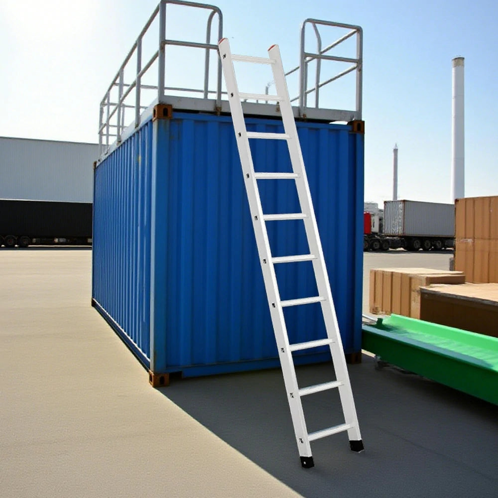 GROVIA 2.5m/3m/3.5m Aluminum Alloy Ladder - 9cm Slim Design, Triangular Support, Non-Slip Feet