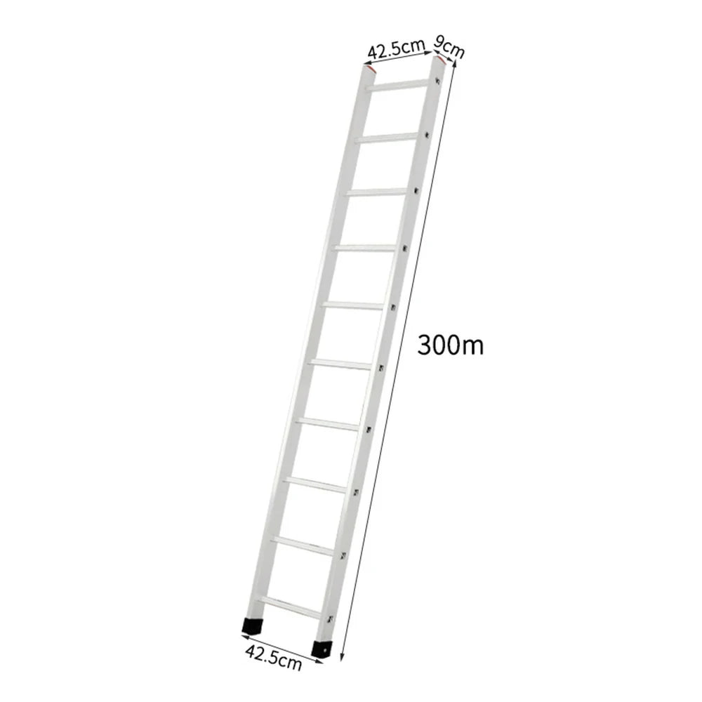 GROVIA 2.5m/3m/3.5m Aluminum Alloy Ladder - 9cm Slim Design, Triangular Support, Non-Slip Feet