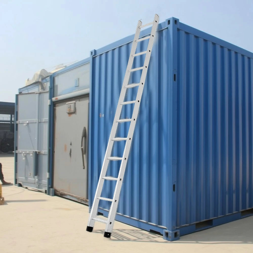 GROVIA 4m/5m/6m Aluminum Alloy Ladder - 9cm Slim Design, Triangular Support, Non-Slip Feet