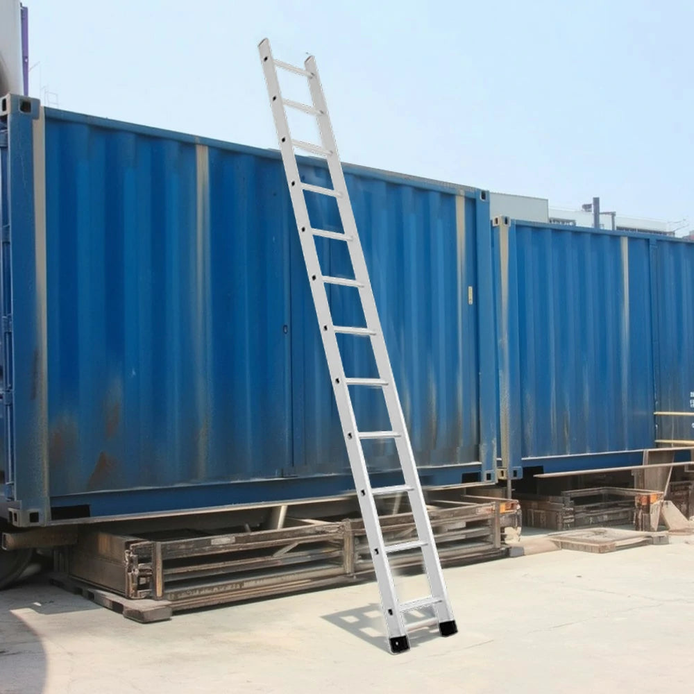 GROVIA 4m/5m/6m Aluminum Alloy Ladder - 9cm Slim Design, Triangular Support, Non-Slip Feet