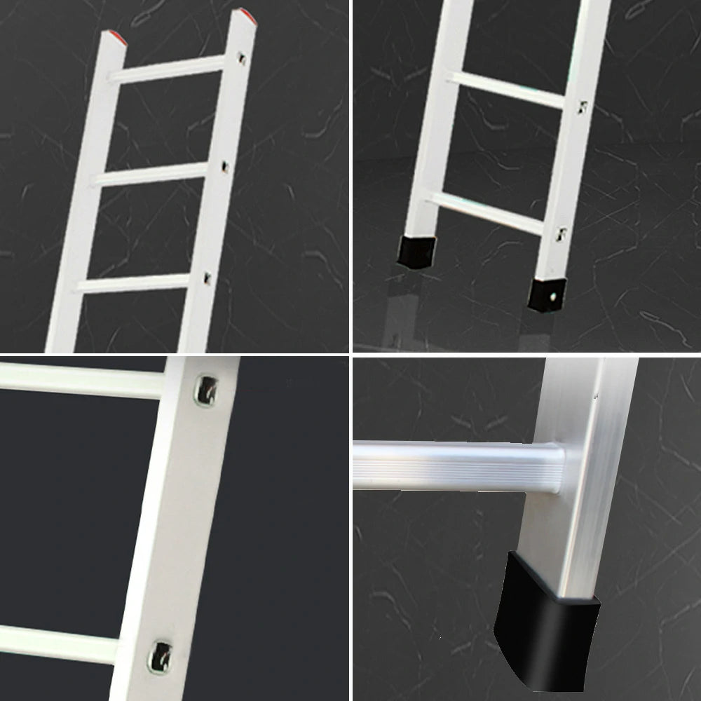 GROVIA 4m/5m/6m Aluminum Alloy Ladder - 9cm Slim Design, Triangular Support, Non-Slip Feet