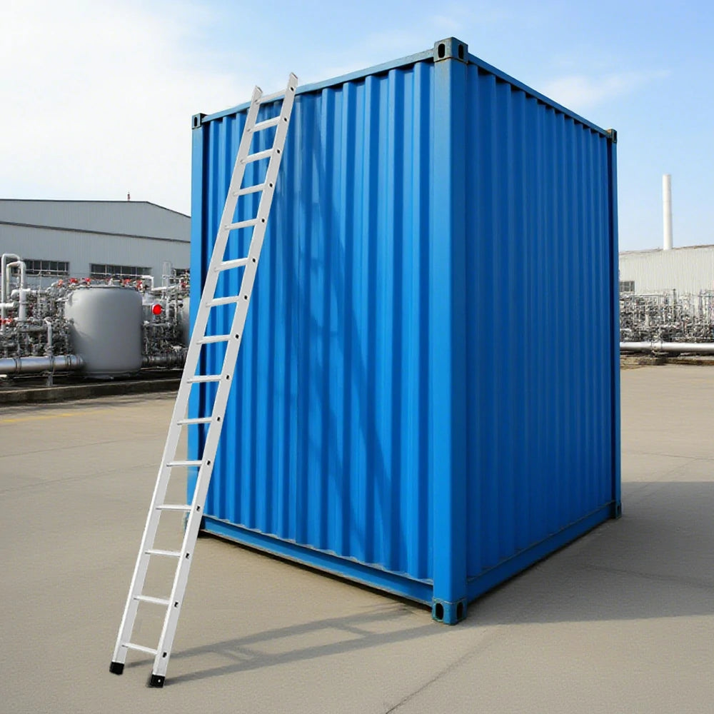 GROVIA 4m/5m/6m Aluminum Alloy Ladder - 9cm Slim Design, Triangular Support, Non-Slip Feet