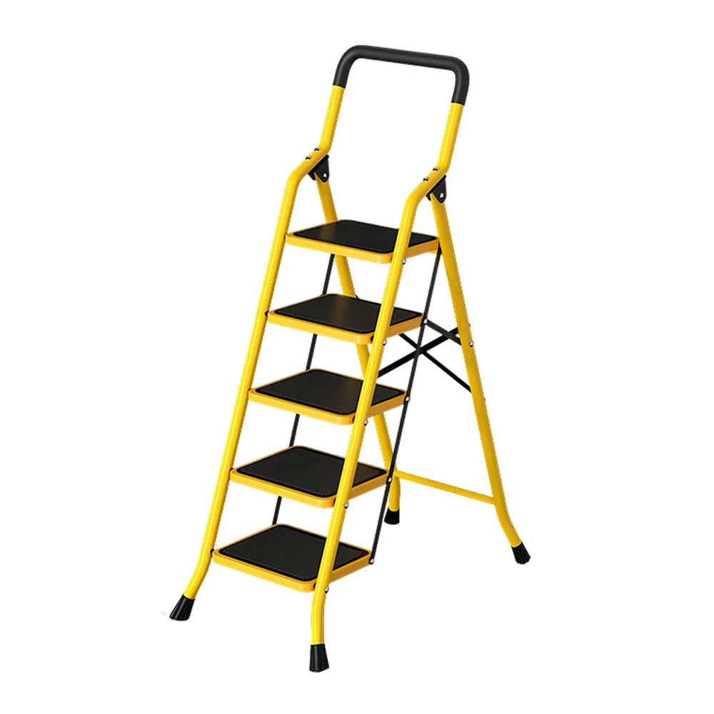 GROVIA 4/5/6 Step Folding Ladder, Aerospace-Grade Aluminum, Anti-Slip Extra-Wide Pedals, Rustproof & Durable Design