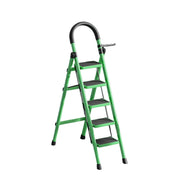 GROVIA 5/6 Step Lightweight Aluminum Alloy Ladder, Extra-Wide Pedals - Green