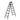 GROVIA 7/8/9-Step Carbon Steel Walking Ladder - Built-in Canvas Tool Bag, Stable Structure - Black