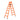 GROVIA 7/8/9-Step Carbon Steel Walking Ladder - Built-in Canvas Tool Bag, Stable Structure - Orange