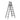 GROVIA 7/8/9-Step Stainless Steel Walking Ladder - Built-in Canvas Tool Bag, Stable Design