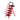 GROVIA 4/5/6 Step Carbon Steel Folding Handrail Ladder - Tool Tray, 26cm Wide Pedals, Foldable to 10cm, Anti-Slip Feet - Red