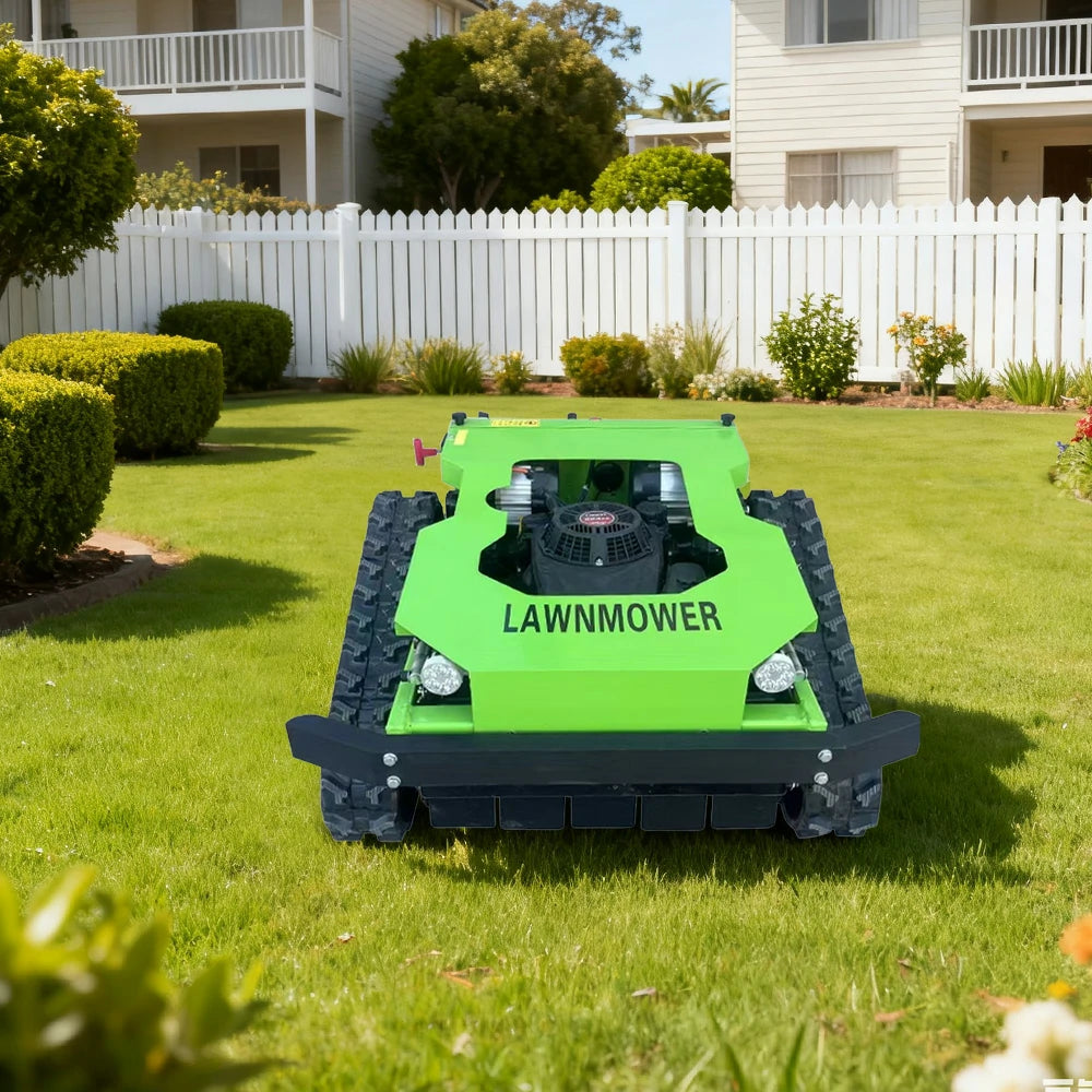 GROVIA 224CC Hybrid Remote Control Lawn Mower, Dual 600W Motors, 9HP Power, 50cm Cutting Width, Self-Charging, Heavy-Duty All-Terrain Design for Large Lawns - Green