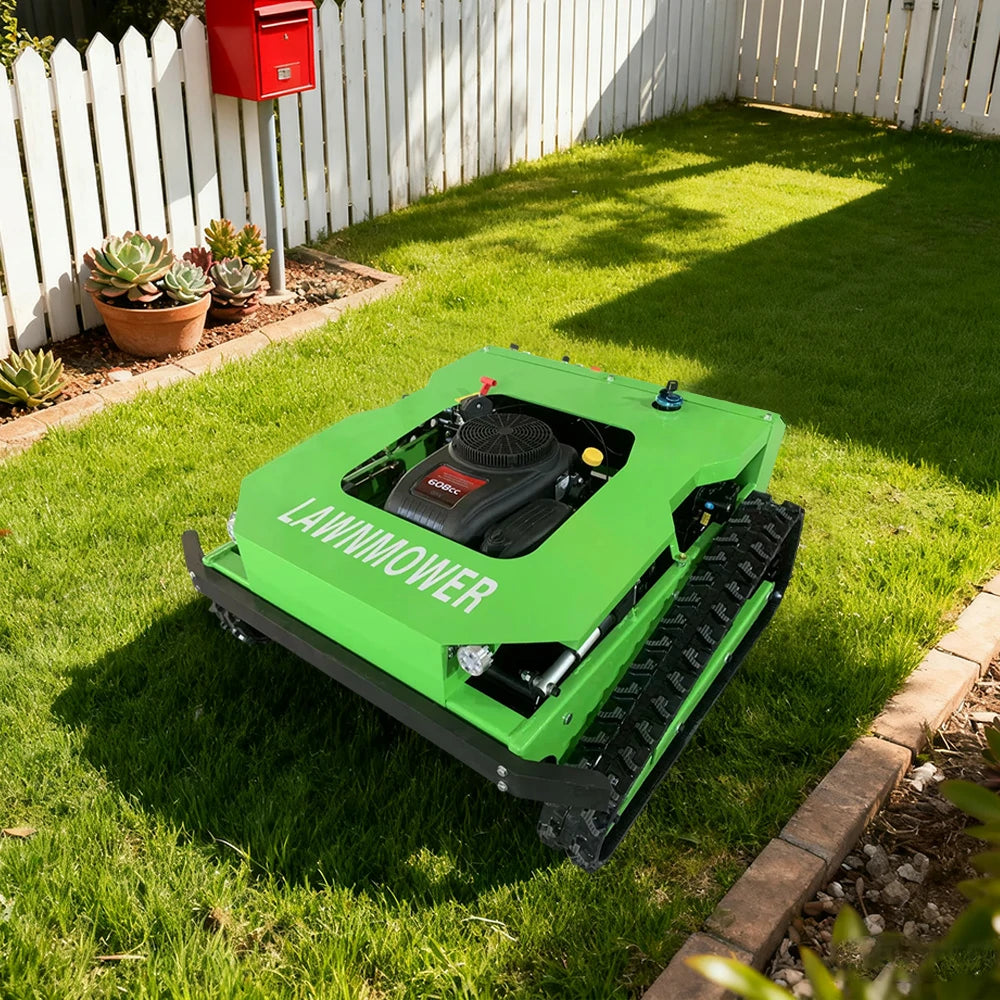 GROVIA 224CC Hybrid Remote Control Lawn Mower, Dual 600W Motors, 9HP Power, 50cm Cutting Width, Self-Charging, Heavy-Duty All-Terrain Design for Large Lawns - Green