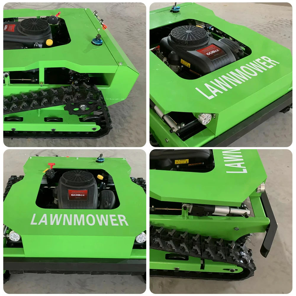 GROVIA 224CC Hybrid Remote Control Lawn Mower, Dual 600W Motors, 9HP Power, 50cm Cutting Width, Self-Charging, Heavy-Duty All-Terrain Design for Large Lawns - Green