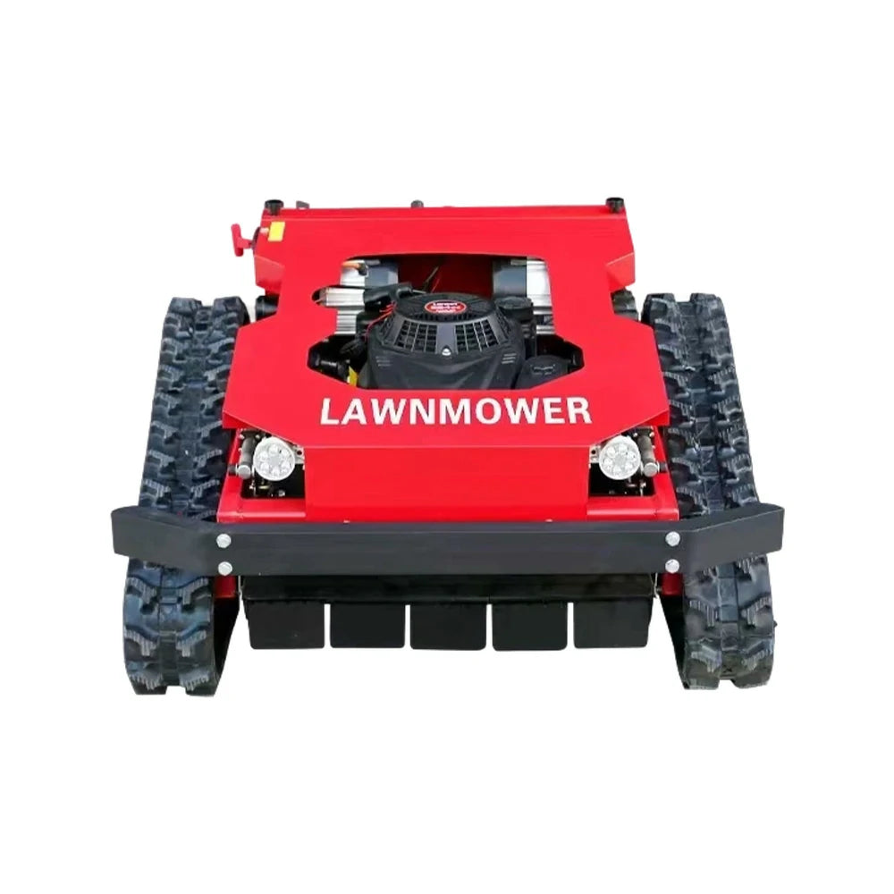 GROVIA 224CC Hybrid Remote Control Lawn Mower, Dual 600W Motors, 9HP Power, 50cm Cutting Width, Self-Charging, Heavy-Duty All-Terrain Design for Large Lawns - Red