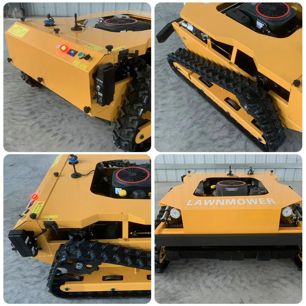 GROVIA 224CC Hybrid Remote Control Lawn Mower, Dual 600W Motors, 9HP Power, 50cm Cutting Width, Self-Charging, Heavy-Duty All-Terrain Design for Large Lawns - Yellow