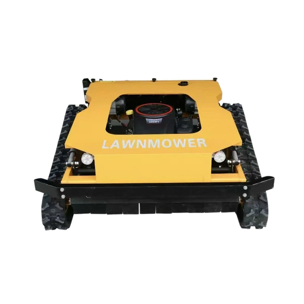 GROVIA 452CC Hybrid Remote Control Lawn Mower, Dual 1000W Motors, 16HP Power, 80cm Cutting Width, Self-Charging, Heavy-Duty All-Terrain Design for Large Lawns - Yellow