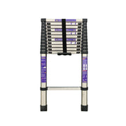 GROVIA Stainless Steel Telescopic Ladder 12/15 Step - Anti-Slip Base, Reinforced Frame, Foldable & Portable Design