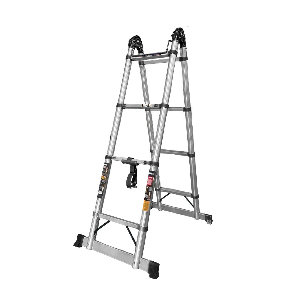 GROVIA Stainless Steel Multi-Purpose Joint Ladder 4/5/8 Step - Anti-Slip Design, Foldable & Heavy-Duty Frame