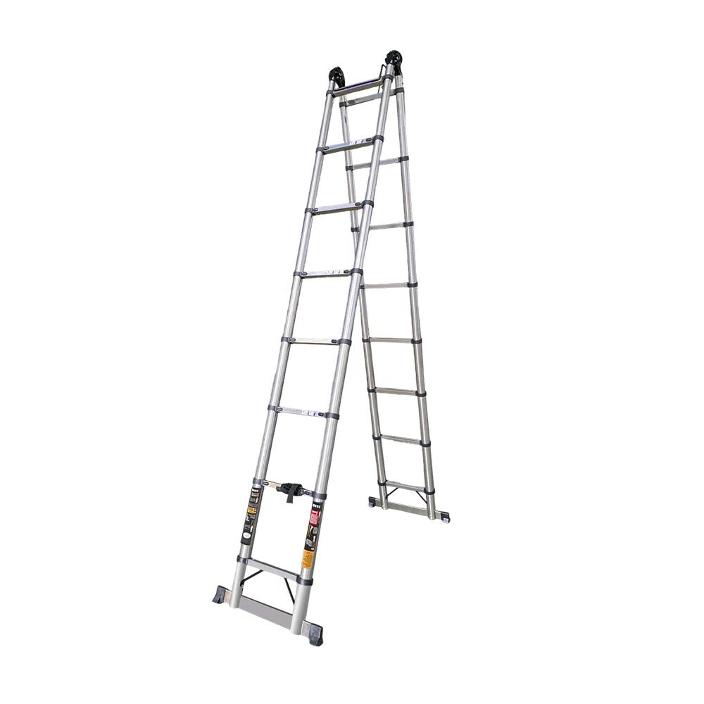 GROVIA Stainless Steel Multi-Purpose Joint Ladder 4/5/8 Step - Anti-Slip Design, Foldable & Heavy-Duty Frame